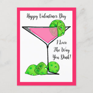 Carte Postale Valentin de pickleball Je t'aime la façon dont tu 