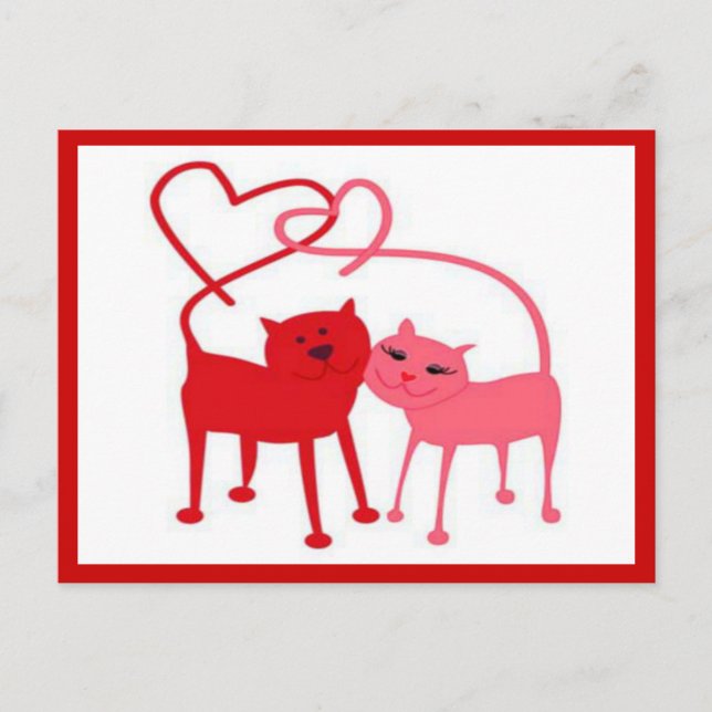 Carte postale Valentine Cats (Devant)