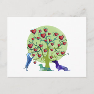 Carte postale Valentine Dachshund Hearts