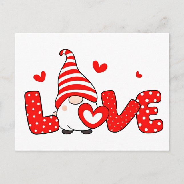 Carte Postale Valentine gnome (Devant)