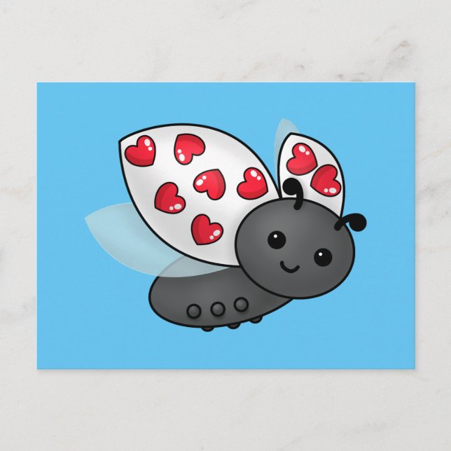 Carte Postale Valentine Ladybug (Devant)