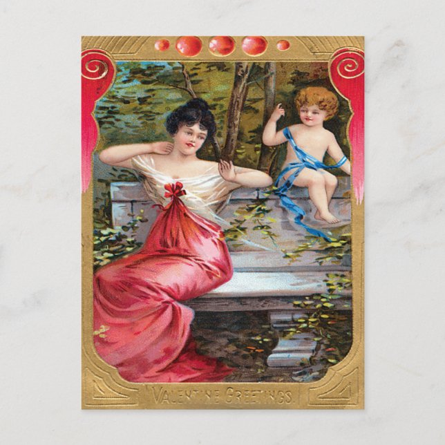 Carte Postale Valentine vintage (Devant)