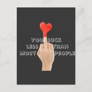 Carte Postale Valentines jour amour drôle de sarcastique design 