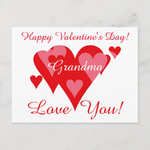 Carte Postale Valentines par Janz pour Grandma Love You