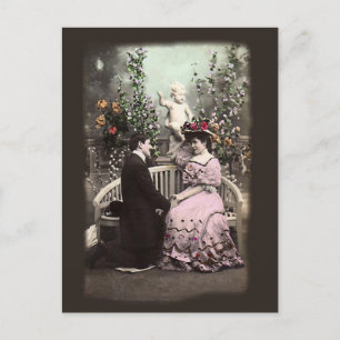Carte postale Valentines vintage de la proposition