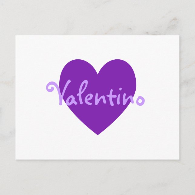 Carte Postale Valentino en violet (Devant)