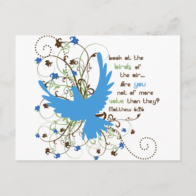 Carte Postale Valeur des oiseaux (Devant)