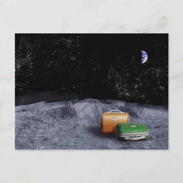 Carte Postale Valises sur la Lune (Devant)