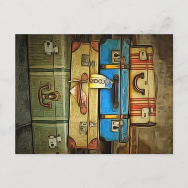 Carte Postale Valises vintages (Devant)