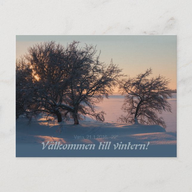 Carte Postale Välkommen jusqu'à la vintern! Vasa Vaasa Finland C (Devant)
