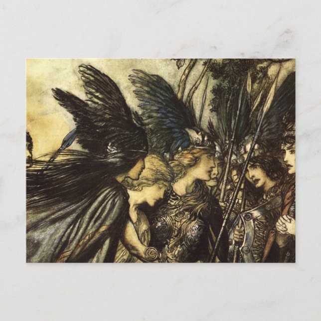 Carte Postale Valkyrie de Rackham (Devant)