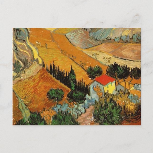 Carte Postale Vallée avec Plowman (F727)Van Gogh Fine Art (Devant)