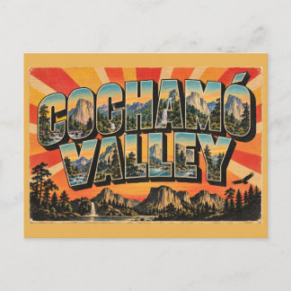 Carte Postale Vallée de Cochamó CL Granite Peaks Forest Art
