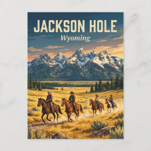 Carte Postale vallée de Jackson Hole Wyoming