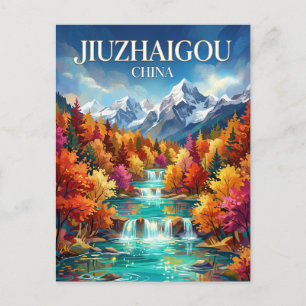 Carte Postale Vallée de Jiuzhaigou Chine
