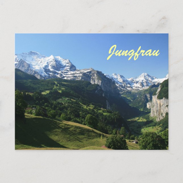Carte Postale Vallée de Jungfrau (Devant)