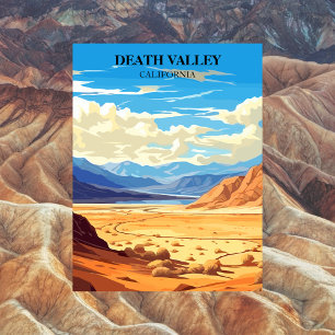 Carte Postale Vallée de la Mort. California Retro Vintage