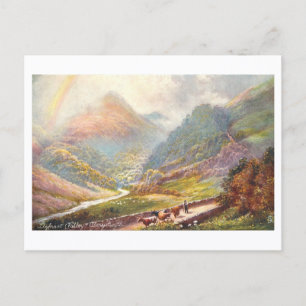 Carte Postale Vallée de Llyfnant à Aberystwyth vintage