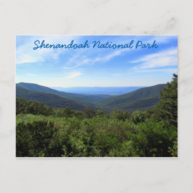 Carte Postale Vallée de Shenandoah (Devant)