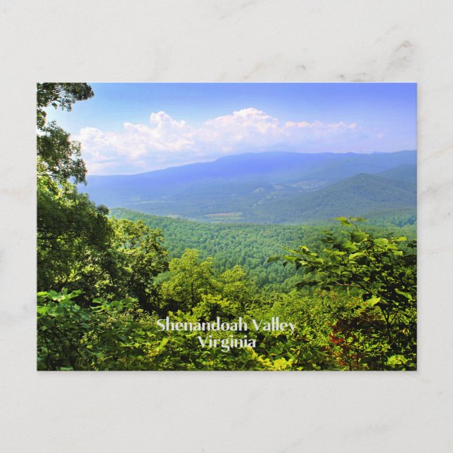 Carte Postale Vallée de Shenandoah, Virginie (Devant)