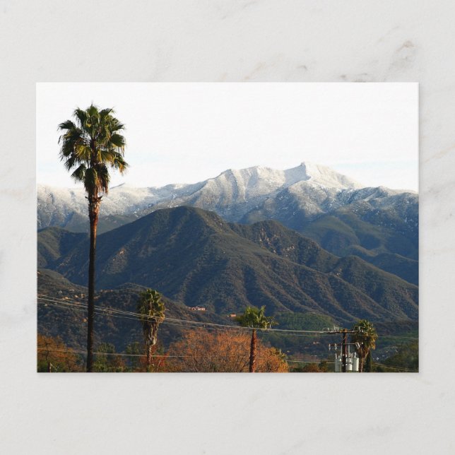 Carte Postale Vallée D'Ojai Avec Neige (Devant)