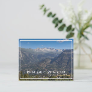 Carte Postale Vallée du Rhône et Hohstock View, Suisse