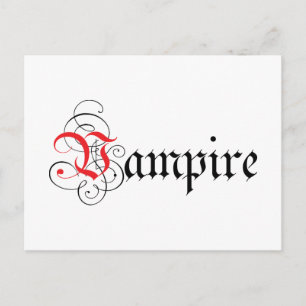 Carte Postale Vampire calgraphique