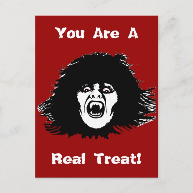 Carte Postale Vampire Chick est un vrai régal (Devant)