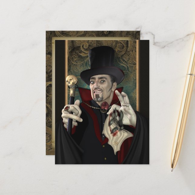 Carte postale Vampire traditionnelle (Devant/Arrière en situation)