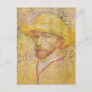 Carte Postale van Gogh - Autoportrait au chapeau de paille (1887
