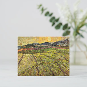 Carte Postale Van Gogh - Champ fermé avec soleil levant
