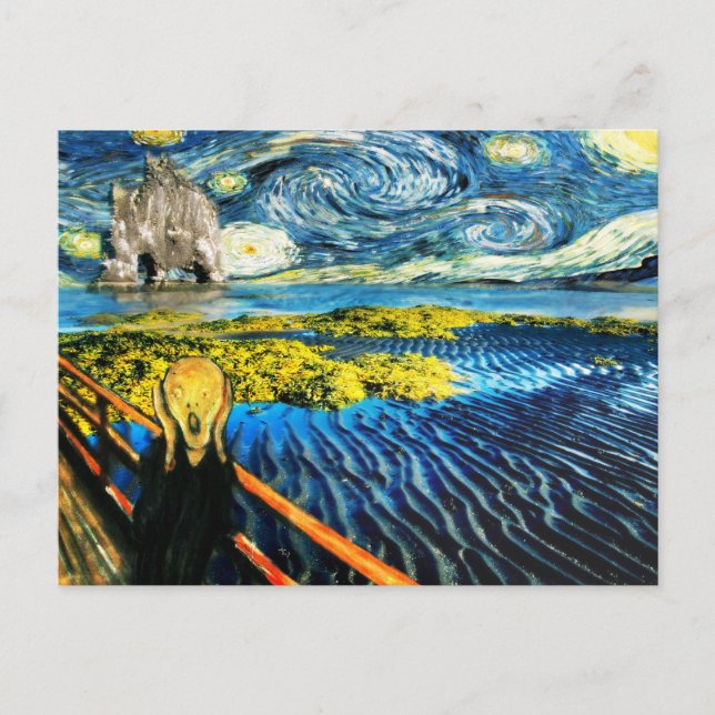 Carte Postale Van Gogh Edvard rencontre Vincent Starry Night (Devant)