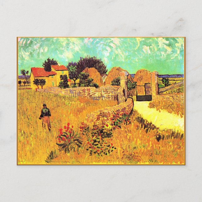 Carte Postale Van Gogh - Ferme en Provence (Devant)