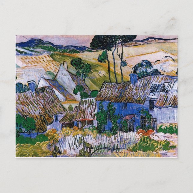 Carte Postale Van Gogh - Fermes près d'Auvers (Devant)