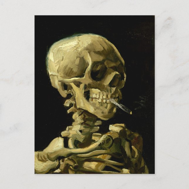Carte Postale Van Gogh Fumer du squelette (Devant)