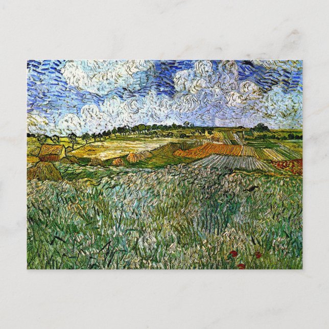 Carte Postale Van Gogh - La plaine d'Auvers (Devant)