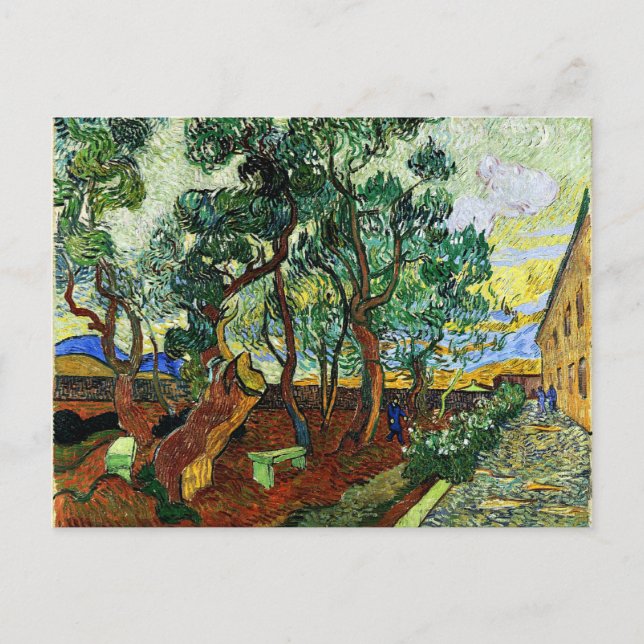 Carte Postale Van Gogh - Le jardin de l'asile (Devant)