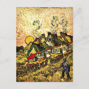 Carte Postale Van Gogh : Les chalets en chaume au soleil