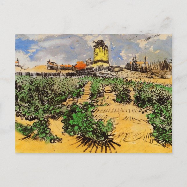 Carte Postale Van Gogh Mill d'Alphonse Daudet à Fontevielle (Devant)