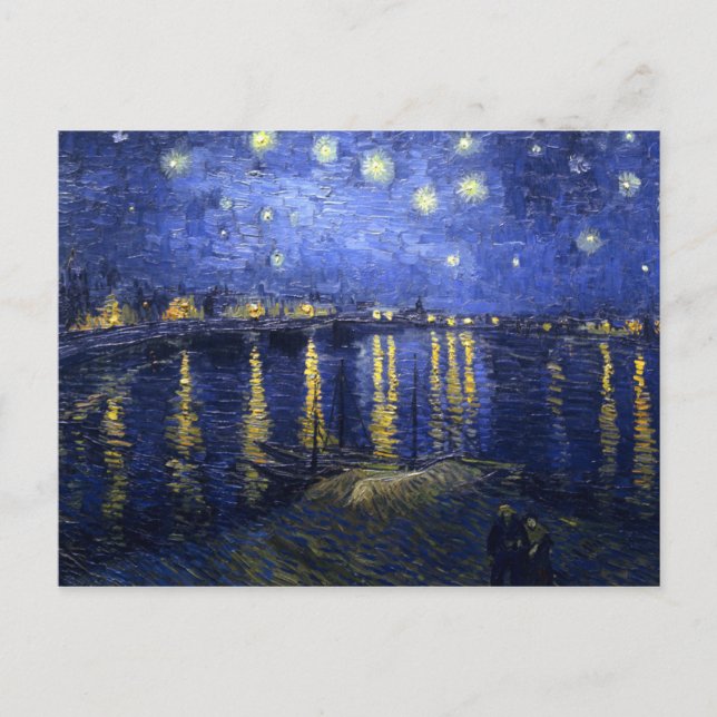 Carte Postale Van Gogh : Nuit étoilée sur le Rhône (Devant)