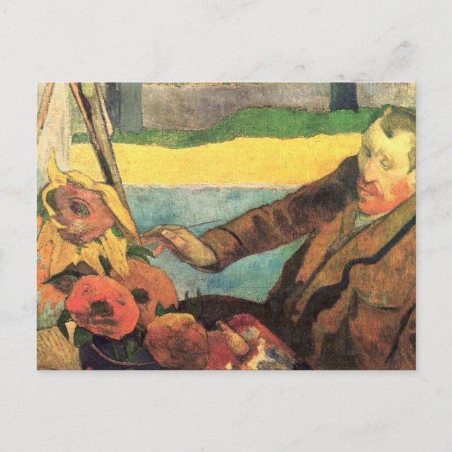 Carte Postale Van Gogh Peinture tournesols - Paul Gauguin (Devant)