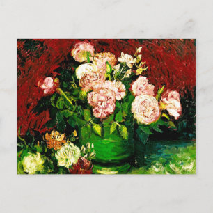 Carte Postale Van Gogh Peonies et Roses