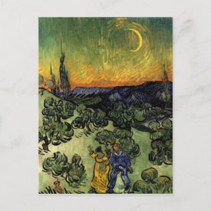 Carte Postale Van Gogh : Promenade du soir