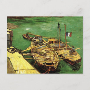 Carte Postale Van Gogh Quay with Men Unloading Sand Barges