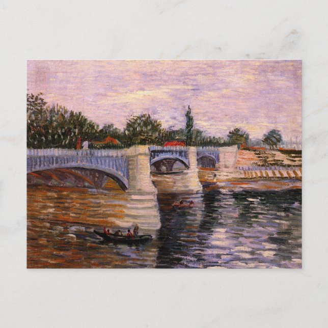 Carte Postale Van Gogh Seine River avec Pont del Grande Jette (Devant)