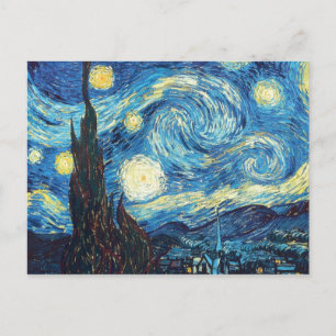 Carte Postale Van Gogh Starry Peinture nocturne