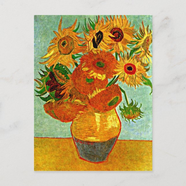 Carte Postale Van Gogh - Sunflower, Still life Vase avec 12 (Devant)