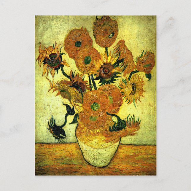 Carte Postale Van Gogh - Tournesols, 14 ans (Devant)