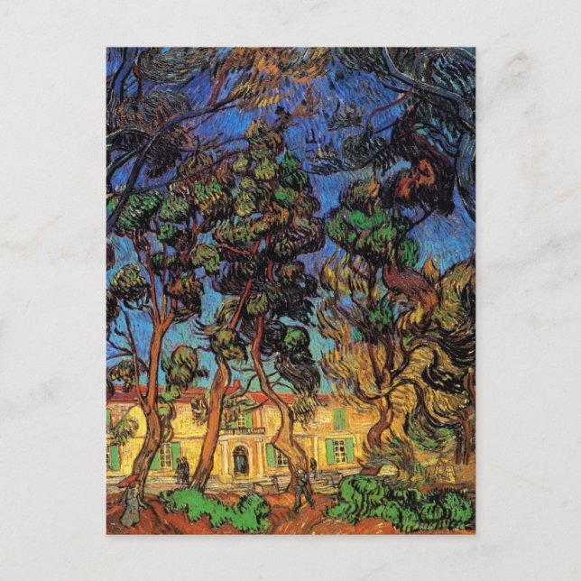 Carte Postale Van Gogh Trees in the Garden, Hôpital Saint Paul (Devant)