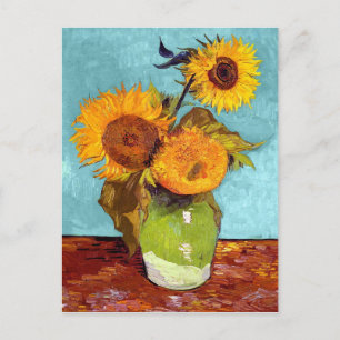Carte Postale Van Gogh - Trois Tournesols Dans Un Vase - Beaux-A